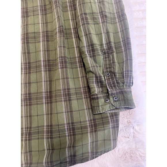 Carhartt Shirt Men 2 XL /Tall Green Loose Fit Outdoor Casual Chambray - Picture 11 of 16
